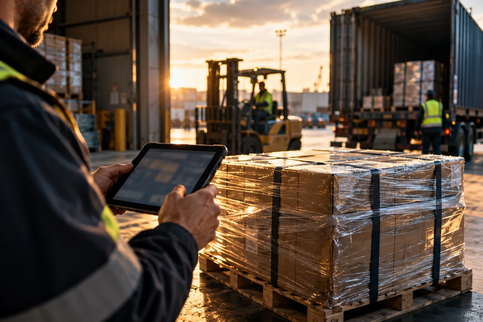 Freight planner preparing an origin handover